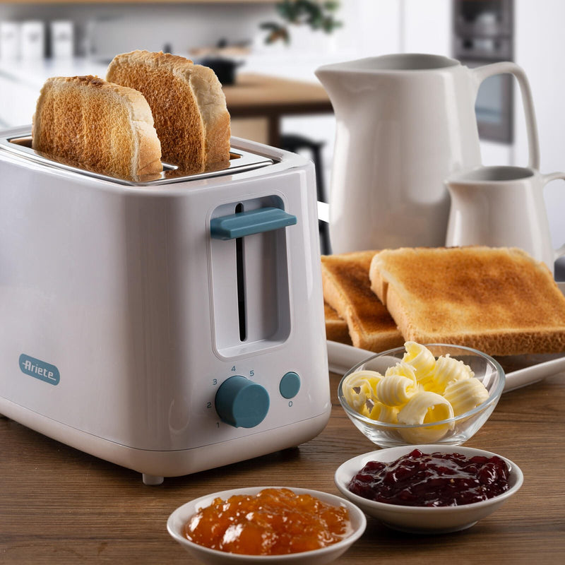 Ariete Breakfast 2-Schlitz-Toaster mit Edelstahlzangen - weiß