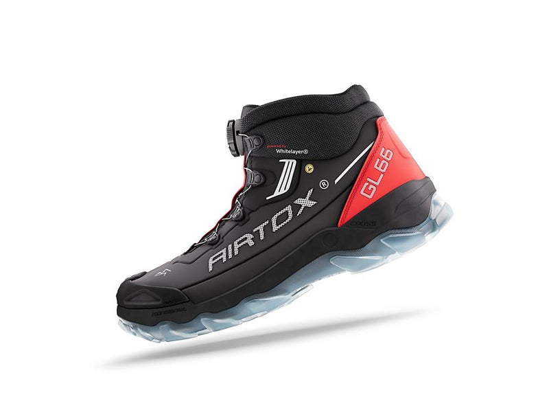 AIRTOX GL66 Sicherheitsstiefel, leicht, Whitelayer Nageldurchtrittschutz, PRO smart lacing, schwarz/rot - Gr. 37
