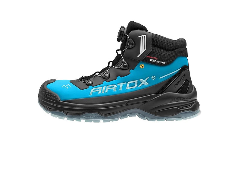 AIRTOX TX66 Sicherheitsstiefel,TransAm, Whitelayer Nageldurchtrittschutz, PRO smart lacing, TPU-Sohle, Schwarz/blau - Str. 39