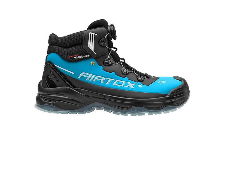 AIRTOX TX66 Sicherheitsstiefel,TransAm, Whitelayer Nageldurchtrittschutz, PRO smart lacing, TPU-Sohle, Schwarz/blau - Str. 39