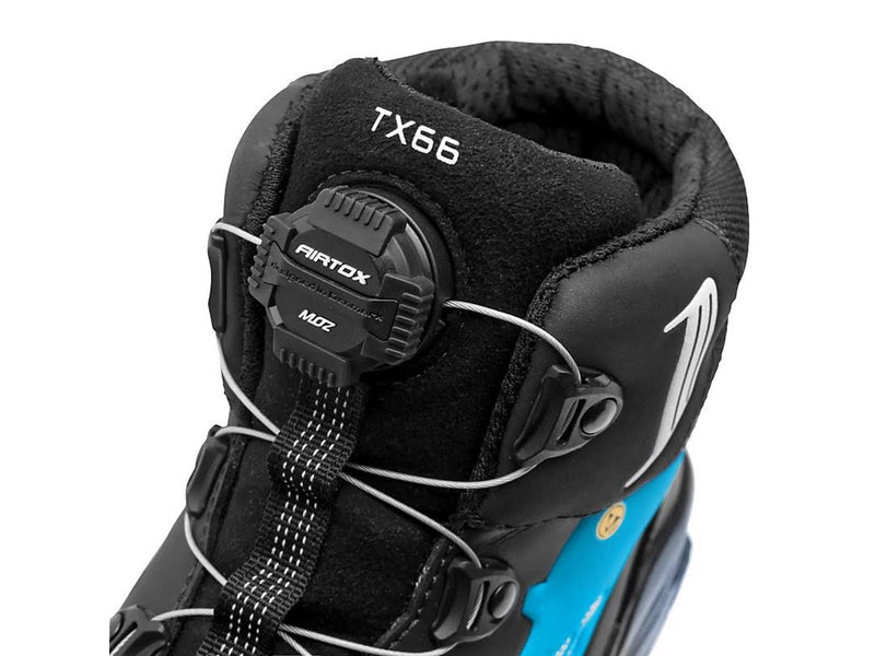 AIRTOX TX66 Sicherheitsstiefel,TransAm, Whitelayer Nageldurchtrittschutz, PRO smart lacing, TPU-Sohle, Schwarz/blau - Str. 42