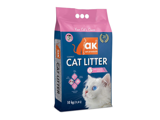 AK Kompaktes Klumpstreu Katzenstreu mit Babypuderduft 10 kg