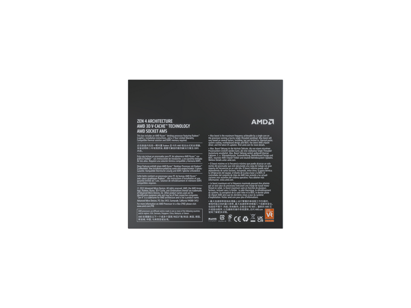 AMD Ryzen 7 7800X3D CPU - 8 Kerne - 4.2 GHz - AMD AM5 - AMD Boxed (ohne Kühler)