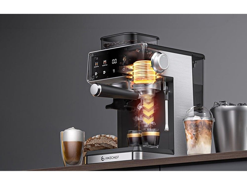 AMZCHEF CE-CM5560-SV Piston Coffee Maker