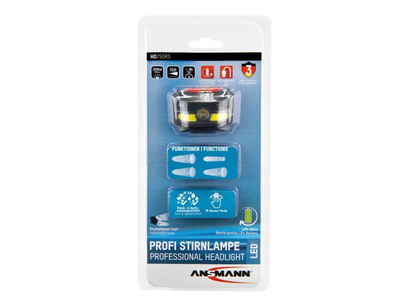 ANSMANN Hd250rs headlight rechargeable