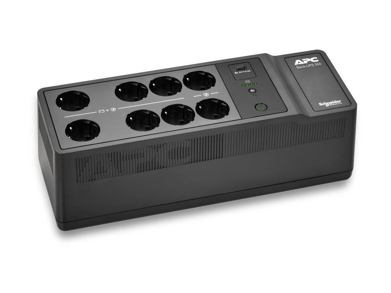 APC Back-UPS, 1050VA/600W Boden-/Wandmontage, 230V, 8x Schuko CEE 7/3 Steckdosen