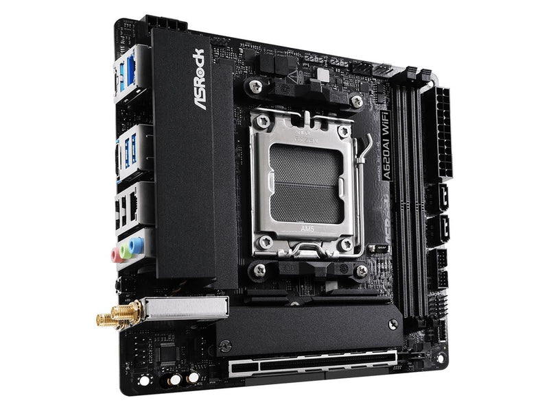 ASRock A620AI WiFi Mainboard - AMD A620A - AMD AM5 - DDR5 RAM - Mini-ITX