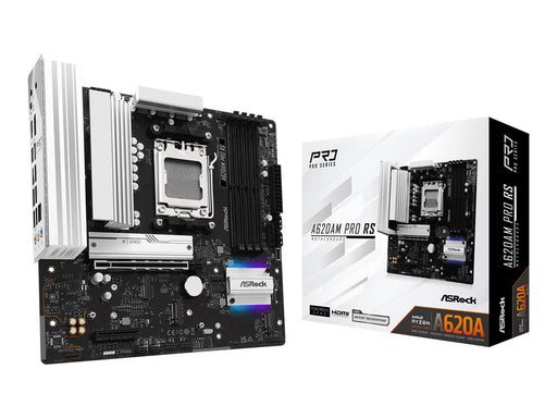 ASRock A620AM Pro RS Mainboard - AMD A620A - AMD AM5 - DDR5 RAM - Micro-ATX