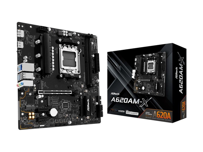 ASRock A620AM-X Mainboard - AMD A620A - AMD AM5 - DDR5 RAM - Micro-ATX