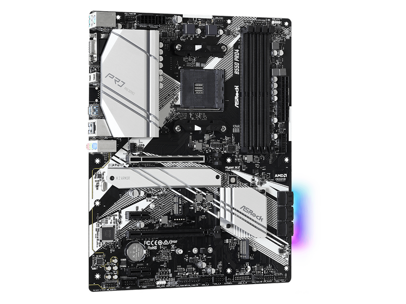 ASRock B550 PRO4 Mainboard - AMD B550 - AMD AM4 - DDR4 RAM - ATX