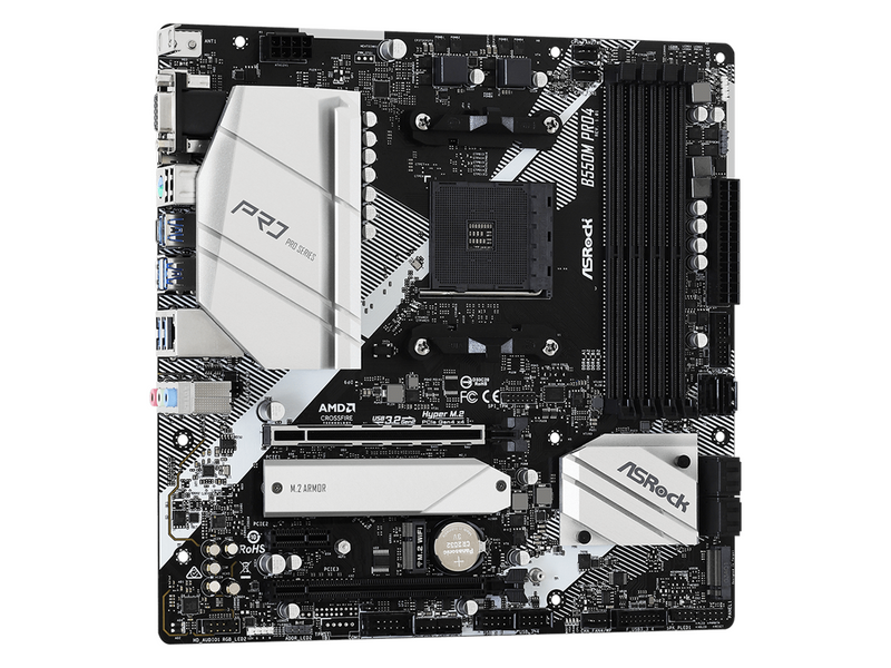 ASRock B550M PRO4 Mainboard - AMD B550 - AMD AM4 - DDR4 RAM - Micro-ATX