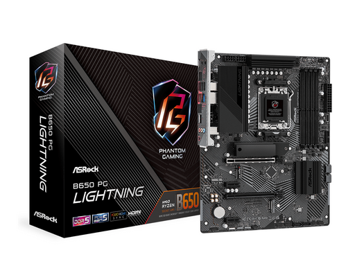 ASRock B650 PG Lightning Mainboard - AMD B650 - AMD AM5 - DDR5 RAM - ATX