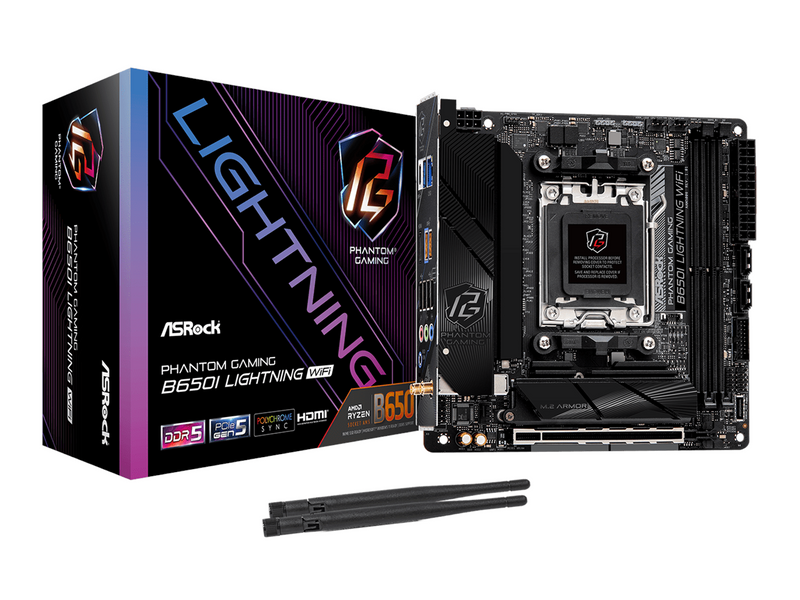ASRock B650I LIGHTNING WIFI Mainboard - AMD B650 - AMD AM5 - DDR5 RAM - Mini-ITX