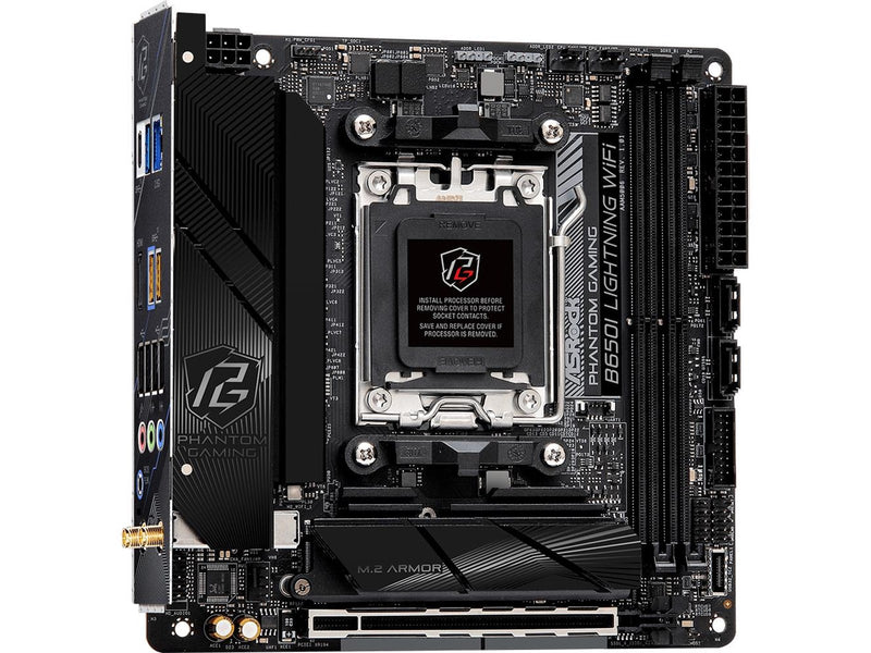 ASRock B650I LIGHTNING WIFI Mainboard - AMD B650 - AMD AM5 - DDR5 RAM - Mini-ITX