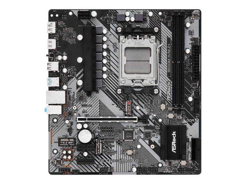 ASRock B650M-H/M.2+ Mainboard - AMD B650 - AMD AM5 - DDR5 RAM - Micro-ATX