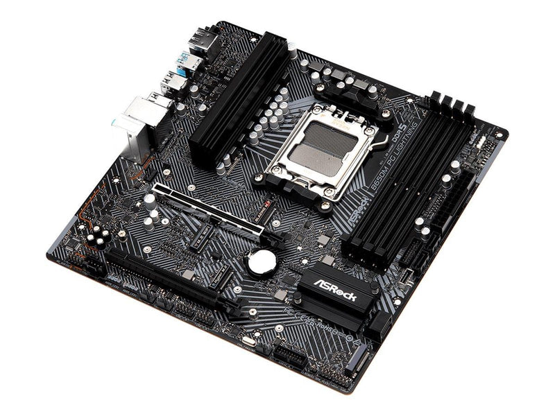 ASRock B650M PG LIGHTNING Mainboard - AMD B650 - AMD AM5 - DDR5 RAM - Micro-ATX