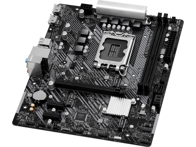 ASRock B760M-H2/M.2 Mainboard - Intel B760 - Intel LGA1700 - DDR5 RAM - Micro-ATX