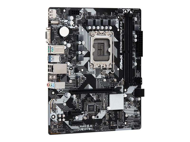 ASRock B760M-HDV/M.2 D4 Mainboard - Intel B760 - Intel LGA1700 - DDR4 RAM - Micro-ATX