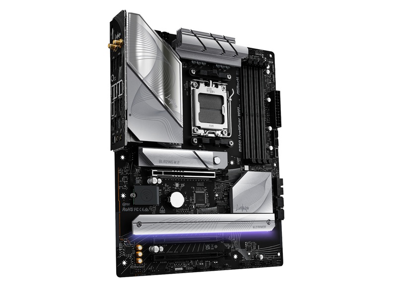ASRock B850 LiveMixer WiFi Mainboard - AMD B850 - AMD AM5 - DDR5 RAM - ATX