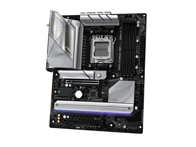 ASRock B850 LiveMixer WiFi Mainboard - AMD B850 - AMD AM5 - DDR5 RAM - ATX