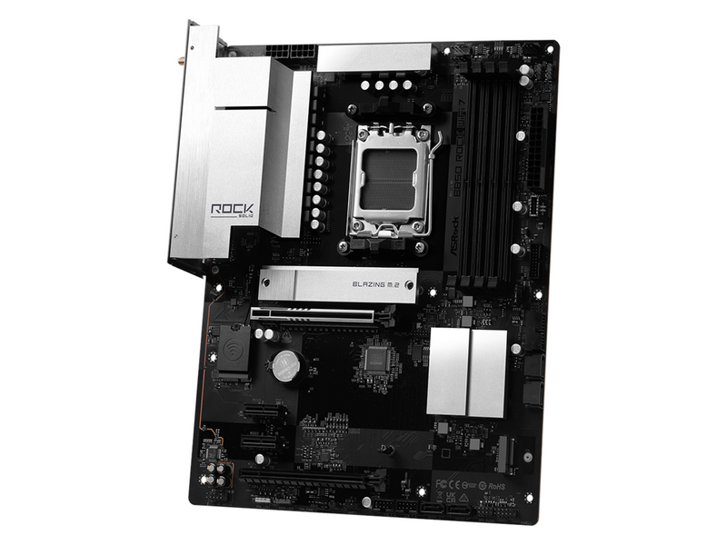 ASRock B850 Rock WiFi 7 Mainboard - AMD B850 - AMD AM5 - DDR5 RAM - ATX