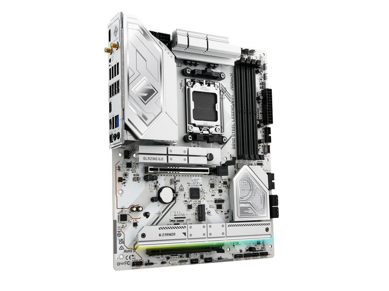ASRock B850 Steel Legend WiFi Mainboard - AMD B850 - AMD AM5 - DDR5 RAM - ATX