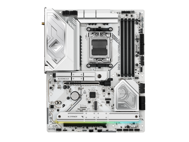 ASRock B850 Steel Legend WiFi Mainboard - AMD B850 - AMD AM5 - DDR5 RAM - ATX