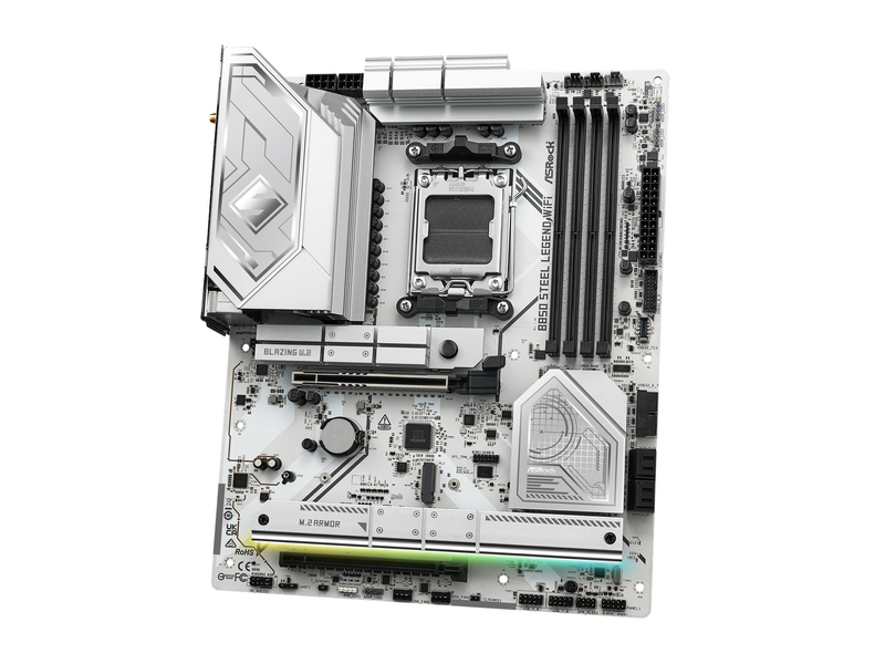 ASRock B850 Steel Legend WiFi Mainboard - AMD B850 - AMD AM5 - DDR5 RAM - ATX
