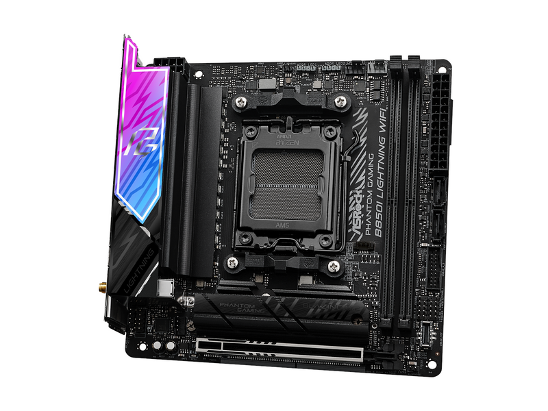 ASRock B850I Lightning WiFi Mainboard - AMD B850 - AMD AM5 - DDR5 RAM - Mini-ITX