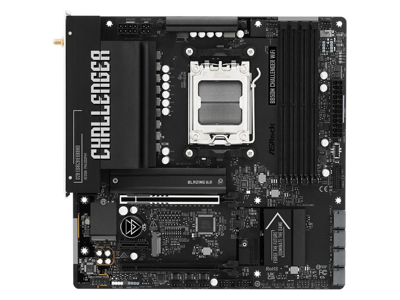 ASRock B850M Challenger WiFi Mainboard - AMD B850 - AMD AM5 - DDR5 RAM - Micro-ATX