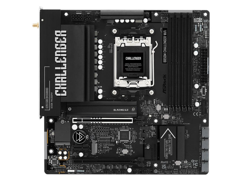 ASRock B850M Challenger WiFi Mainboard - AMD B850 - AMD AM5 - DDR5 RAM - Micro-ATX