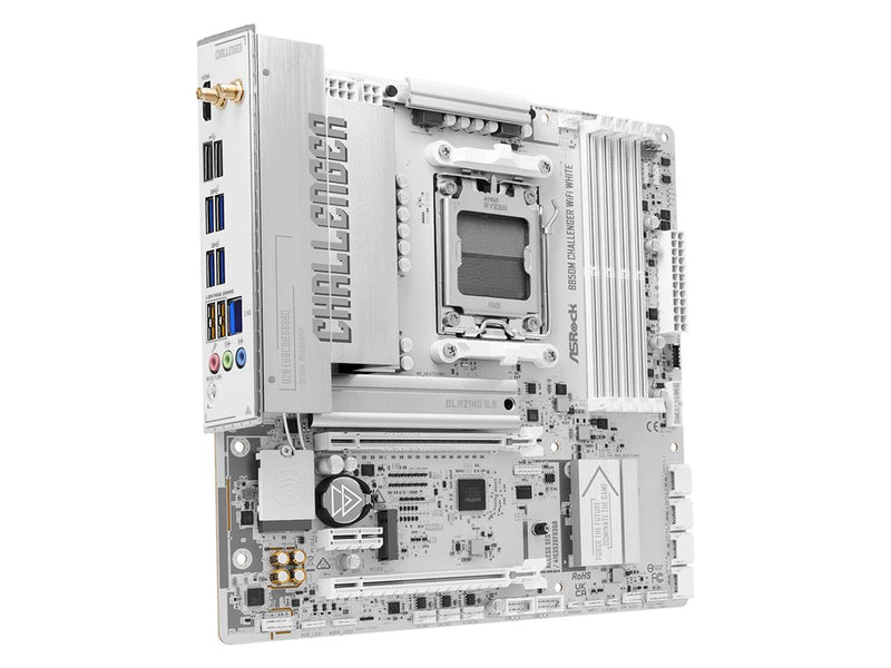 ASRock B850M Challenger WiFi White Mainboard - AMD B850 - AMD AM5 - DDR5 RAM - Micro-ATX