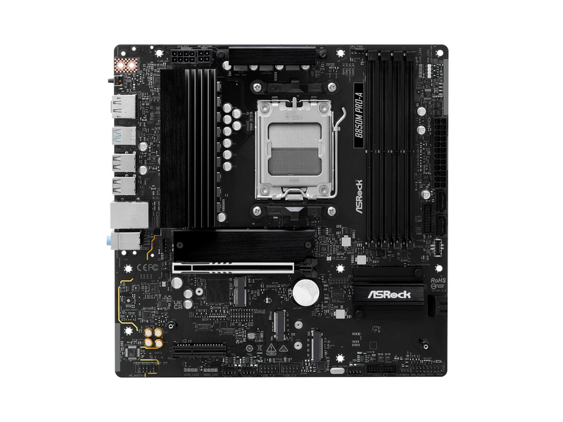 ASRock B850M Pro-A Mainboard - AMD B850 - AMD AM5 - DDR5 RAM - Micro-ATX