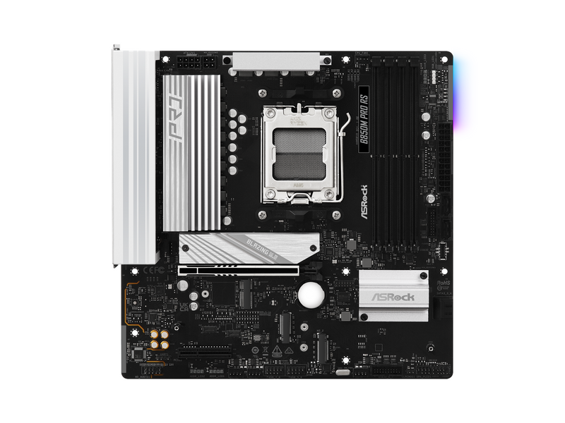 ASRock B850M Pro RS Mainboard - AMD B850 - AMD AM5 - DDR5 RAM - Micro-ATX
