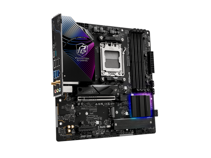 ASRock B850M Riptide WiFi Mainboard - AMD B850 - AMD AM5 - DDR5 RAM - Micro-ATX
