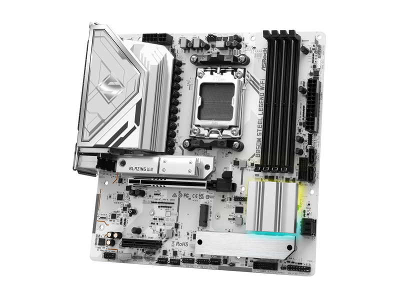 ASRock B850M Steel Legend WiFi Mainboard - AMD B850 - AMD AM5 - DDR5 RAM - Micro-ATX
