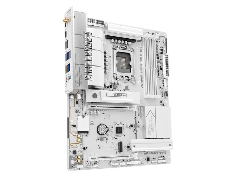 ASRock B860 Challenger WiFi White Mainboard - Intel B860 - Intel LGA1851 - DDR5 RAM - ATX