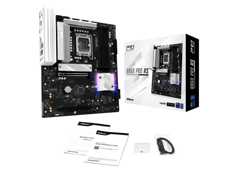ASRock B860 Pro RS Mainboard - Intel B860 - Intel LGA1851 - DDR5 RAM - ATX