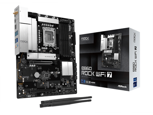 ASRock B860 Rock WiFi 7 Mainboard - Intel B860 - Intel LGA1851 - DDR5 RAM - ATX