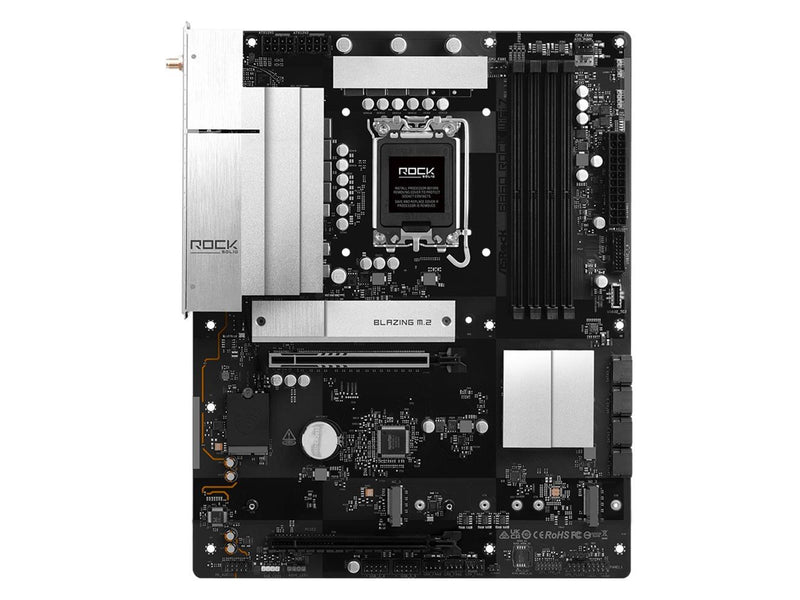 ASRock B860 Rock WiFi 7 Mainboard - Intel B860 - Intel LGA1851 - DDR5 RAM - ATX