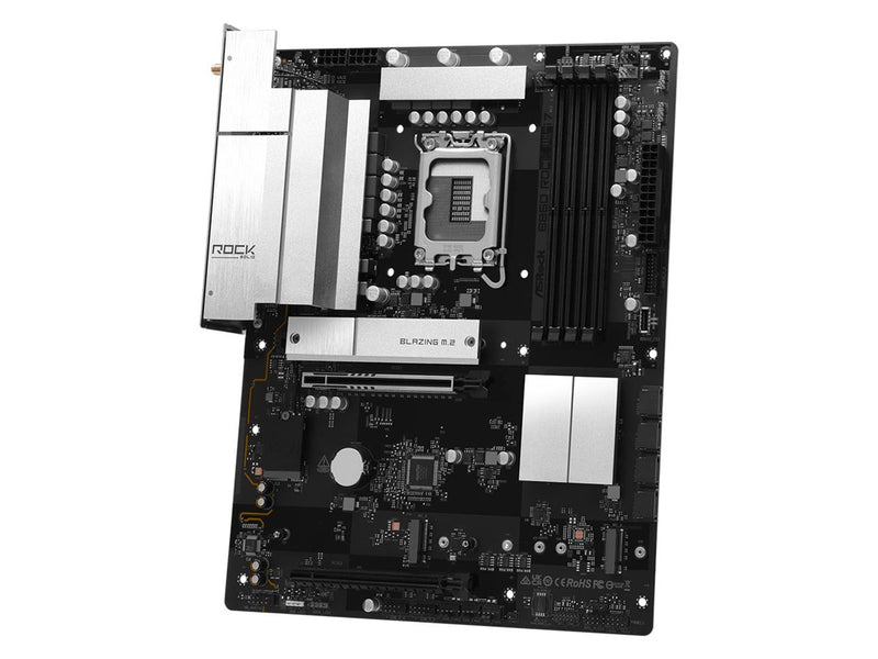ASRock B860 Rock WiFi 7 Mainboard - Intel B860 - Intel LGA1851 - DDR5 RAM - ATX