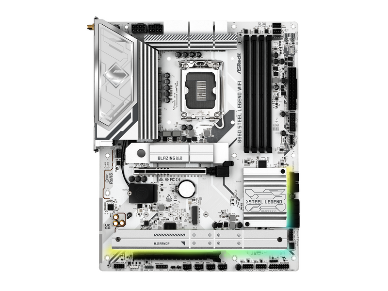 ASRock B860 Steel Legend WiFi Mainboard - Intel B860 - Intel LGA1851 - DDR5 RAM - ATX