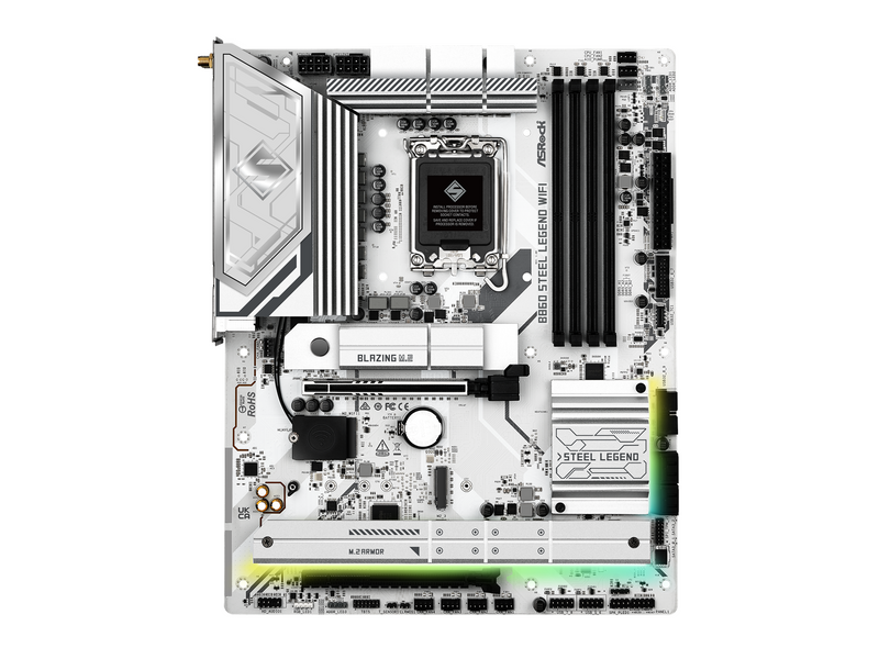 ASRock B860 Steel Legend WiFi Mainboard - Intel B860 - Intel LGA1851 - DDR5 RAM - ATX