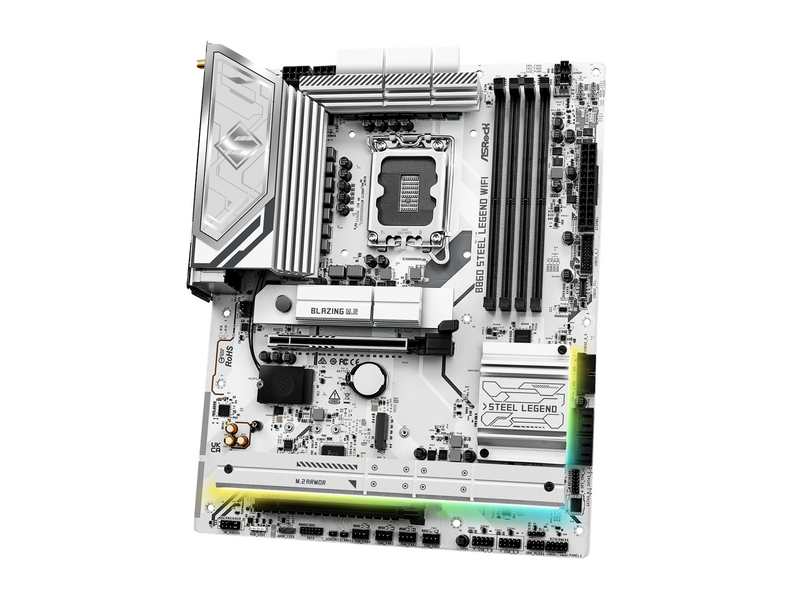 ASRock B860 Steel Legend WiFi Mainboard - Intel B860 - Intel LGA1851 - DDR5 RAM - ATX