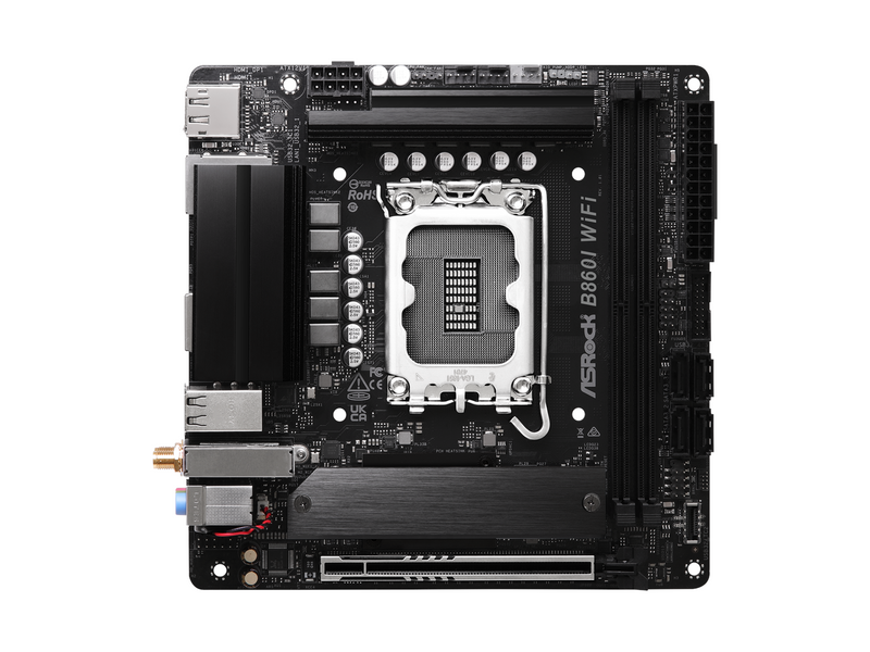 ASRock B860I WiFi Mainboard - Intel B860 - Intel LGA1851 - DDR5 RAM - Mini-ITX
