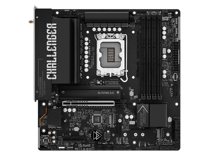 ASRock B860M Challenger WiFi Mainboard - Intel B860 - Intel LGA1851 - DDR5 RAM - Micro-ATX