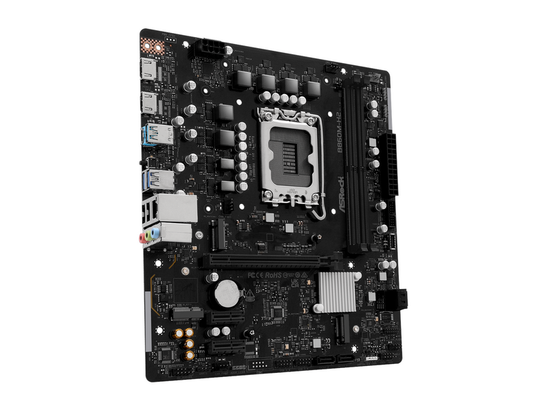 ASRock B860M-H2 Mainboard - Intel B860 - Intel LGA1851 - DDR5 RAM - Micro-ATX