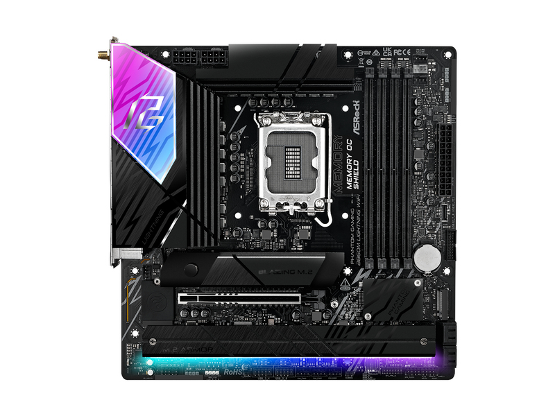 ASRock B860M Lightning WiFi Mainboard - Intel B860 - Intel LGA1851 - DDR5 RAM - Micro-ATX
