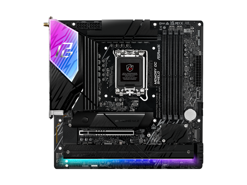ASRock B860M Lightning WiFi Mainboard - Intel B860 - Intel LGA1851 - DDR5 RAM - Micro-ATX