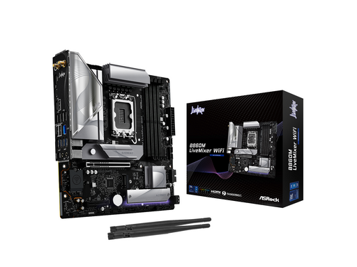 ASRock B860M LiveMixer WiFi Mainboard - Intel B860 - Intel LGA1851 - DDR5 RAM - Micro-ATX
